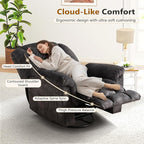 ANJ Rocking Recliner Chair Oversized Swivel Rocker Recliners, Comfy Glider Rocking Chairs for Big Man, Extra Wide Recliners Overstuffed Reclining Chair for Living Room, Grey