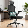 Ergonomic Office Chair - 400LB Comfy Desk Chairs with Adjustable Headrest and Lumbar Back Support, Mesh Computer Chairs with Wheels and Arms for Home Office, Study, Bedroom and Dorm (05black)
