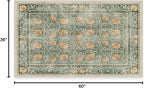 RUGGABLE x Morris & Co Washable Area Rug – Pimpernel Vintage Green 3x5, Stain-Resistant, Non-Slip – Small Machine Washable Rugs for Living Room, Bedroom, Hallway, Entryway & Office–with Cushioned Pad