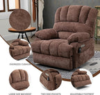 Power Lift Recliner Chair for Elderly with Heat Function, 8 Node Massage with 3 Modes, Silent Operation, Oversized Electric Lift Recliner Single Sofa for Living Room with USB Charging, Brown