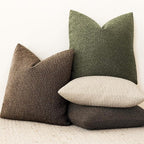 Foindtower Pack of 2 Textured Boucle Throw Pillow Covers Accent Solid Decorative Pillow Cases Cozy Woven Couch Cushion Case for Sofa Bedroom Living Room Home Decor 20x20 Inch Chocolate