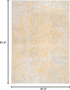 SAFAVIEH Evoke Collection 5'1" x 7'6" Ivory/Gold EVK256B Oriental Distressed Non-Shedding Living Room Bedroom Area Rug