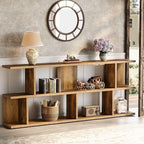 Tribesigns 71 Inches Extra Long Sofa Table Behind Couch, 3-Tier Farmhouse Console Table, Long Foyer Table with Storage for Hallway, Entryway & Living Room