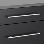 Prepac HangUps 30'' Garage Storage Cabinet with 3 Drawers, Wood Wall Mount Pantry Cabinet, Wall Hanging Laundry Room Cupboard, Kitchen Pantry for Garage, Kitchen and Laundry Organization, Black