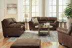 Signature Design by Ashley Bladen Faux Leather Loveseat, Brown