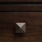 SIMPLIHOME Cosmopolitan Coffee Table - 42 inch Wide Solid Wood Contemporary Rectangle Cocktail Table in Mahogany Brown, Stylish Living Room Table with 2 Drawers and Square Brushed Nickel Knobs