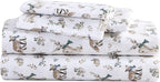 Eddie Bauer - King Sheets, Cotton Flannel Bedding Set, Brushed For Extra Softness, Cozy Home Decor (Woodland Friends, King)