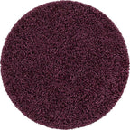 Unique Loom Solid Shag Collection Area Rug (3' 3" Round, Eggplant Purple)
