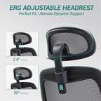 Big and Tall Executive Office Chair, Ergonomic Comfy Mesh Desk Chair with 4D Arms & Extra Wide Seat, Adjustable Headrest & Lumbar Support, 750LBS Capacity, Grey