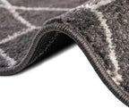 Unique Loom Trellis Frieze Collection Area Rug - Geometric (2' x 10' Runner, Dark Gray/ Ivory)