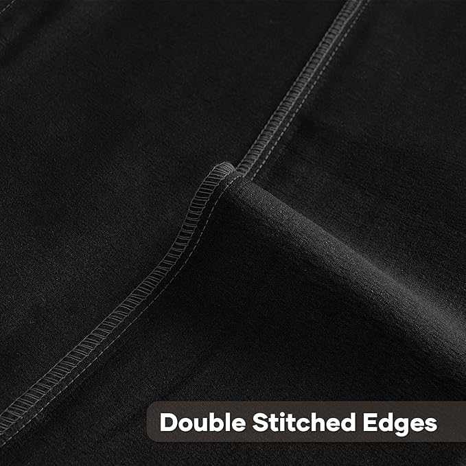 FUTEI Black Decorative Throw Pillow Covers 26x26 Inch Set of 2,Soft Cozy Wheat Ear Striped Patterns Euro Pillow Shams,Modern Home Decor for Couch Bed Living Room