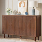 Tribesigns Buffet Cabinet Sideboard with Storage, Modern Storage Cabinet Sideboard Buffet Table with Doors for Living Room Kitchen Dining Room (Brown)