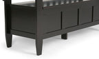 SIMPLIHOME Brooklyn Entryway Storage Bench - 48 inch Wide Solid Wood Storage Seat in Coffee Brown, Contemporary Bench for Entryway or Living Room with Lift-Up Lid and Slatted Backrest