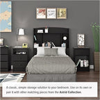 Prepac Astrid Tall Black Dresser for Bedroom: 16.5"D x 19.75"W x 50"H, 6-Drawer Chest for Bedroom by Prepac - Perfect Chest of Drawers for Ample Storage in Narrow Spaces