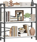 Book Shelf, 3 Tier Bookshelf 31.49" Width, Book Shelf Storage and Organization, Wooden and Metal Industrial Bookcase, Large Book Shelves for Home Living Room Bedroom Office Storage(White)