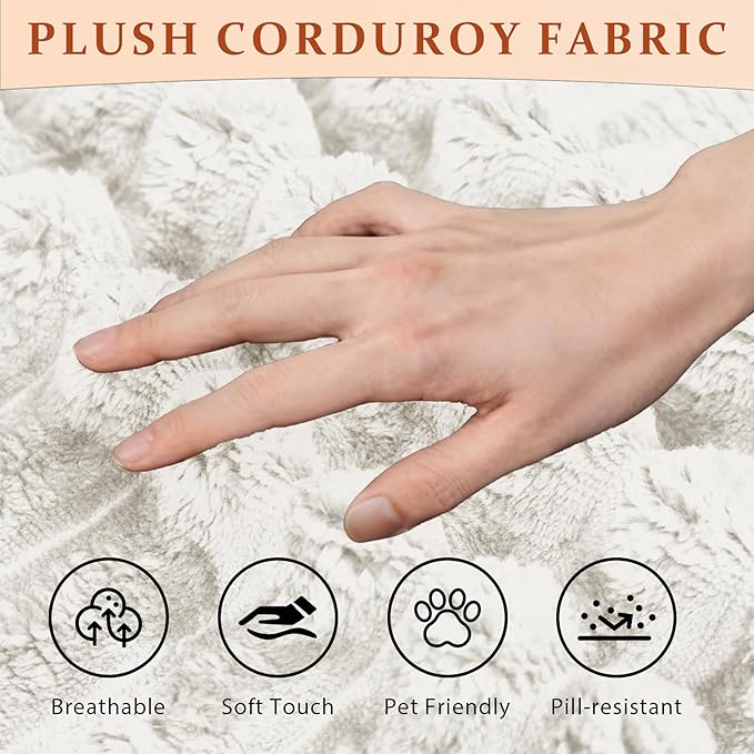 114" Cloud Boneless Sectional Couches for Living Room, Modular Sectional Sofa with Cup Holder, Cozy Fluffy L Shaped Deep Seat Boneless Couch with Storage Pocket, No Assembly Required, White