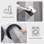 Kitinjoy Indoor Outdoor Door Mat, 47x20 Non-Slip Absorbent Dirt Trapper, Low-Profile Washable Inside Entrance Front Floor Mat, Sturdy Soft Entry Doormats for Entryway, Light Grey