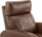 CHITA Genuine Leather Power Swivel Glider Recliner Chair for Adults, FSC Certified Electric Nursery Rocker Recliner Chair for Living Room, Light Brown