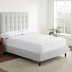 Serta Air Dry Extra Comfort Performance Fabric Quilted Mattress Pad, Cooling and Breathable Mattress Cover, Moisture Wicking Protection with 15" Deep Pocket, California King, White