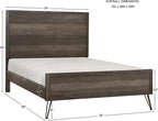 Lexicon Leavitt Panel Bed, King, Gray