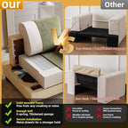 85'' L Shaped Couch with Armrest Organizer,3 Seats Sofas with Movable Ottoman,Comfy Sectional Sofa with Thick Cushion,Chenille Sectional Couches for Living Room,Bedroom,Apartment,Home Furniture,Green