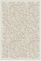 RUGGABLE x Morris & Co Washable Area Rug– Pure Willow Boughs Natural 4x6, Stain-Resistant, Non-Slip–Medium Machine Washable Rugs for Living Room, Bedroom, Hallway, Entryway & Office–with Standard Pad