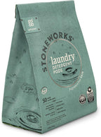 Grab Green Stoneworks Laundry Detergent Pods, 100 Count, Fragrance Free Rain Scent, Plant and Mineral Based, Cleans Deeply, Eliminates Odors, Fights Stains