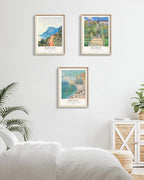 HesenDot Framed Claude Monet Wall Art 3 Piece,12x16in High Framed Design Canvas Prints Wall Decor,Vintage Impressionism Landscape Artwork Poster Home Decoration for Living Room Bedroom Gallery Office