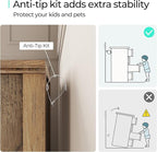 LINSY HOME 9 Drawers Dresser for Bedroom, Wide Wood Chest of Drawers with Metal Handle, Farmhouse Tall Drawer Organizer for Bedroom, Closet, Living Room, Hallway and Entryway, Rustic Oak