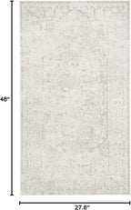 SAFAVIEH Reflection Collection Accent Rug - 2'3" x 4', Cream & Ivory, Non-Shedding & Easy Cleaning, Ideal for Entryway, Living Room, Bedroom (RFT665D)