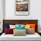 GAWAMAY Decorative Square Throw Pillow Covers 18"x18" Inch Set of 2, Super Soft Chenille Pillows Cover Fall Pillowcase for Living Room Bedroom Sofa Couch Cushion Cover Teal 45x45cm (No Insert)
