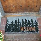 KAF Home - 17 x 30 Coir Doormat - Welcome Pine Trees