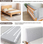 Upholstered Full Headboard, No Tools Needed, Wall Mounted Headboard with Removeable Washable Linen, Multi-Functional Backrest (Grey)