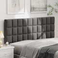 Andeworld Velvet Upholstered Tufted Queen Size Headboard,Wood Head Board with Metal Legs, Adjustable Height from 42” to 56”, Bed Headboard in Modern Design,Backboard for Bed, Dark Gray