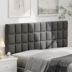 Andeworld Velvet Upholstered Tufted King Size Headboard,Wood Head Board with Metal Legs, Adjustable Height from 42” to 56”, Bed Headboard in Modern Design,Backboard for Bed, Dark Gray