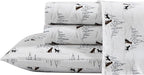 Eddie Bauer - Queen Sheets, Cotton Flannel Bedding Set, Brushed For Extra Softness, Cozy Home Decor (Dog Friends White, Queen)