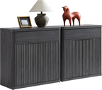 SICOTAS Buffet Cabinet with Storage - Accent Fluted Storage Cabinet with 4 Doors & 2 Drawers Sideboard Credenza Buffet Table Console Cabinets for Living Room Kitchen Dining Room Entryway Office