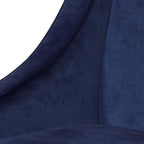 Homepop Home Decor Upholstered Classic Swoop Arm Accent Chair Accent Chairs for Living Room & Bedroom Decorative Home Furniture, Velvet Navy