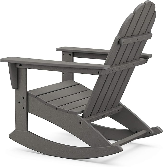 POLYWOOD Vineyard 3-Piece Adirondack Rocking Chair Set with Side Table - Premium HDPE Outdoor Furniture for Patio, Porch & Garden - Fade-Resistant All-Season Rockers - Multiple Colors Available