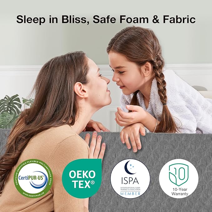 Novilla Twin Mattress for Kids, 5 Inch Twin Size Mattresses with Gel-Infused Memory Foam & Pressure-Relieving Foam for Cool Touch & Edge Support Mattress in a Box CertiPUR-US Certified
