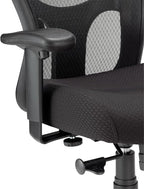 Tempur-Pedic TP9000C Mesh Swivel Task Chair with Tempur Material, Cooling Gel Layer, Adjustable Armrests, and Lumbar Support, Black