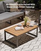 ZANDOR Aluminum Outdoor Patio Furniture Set – 1 Pcs Loveseat with Washable Thick Cushions,All-Weather Modern Metal Furniture for Garden,Backyard,Porch,Grey