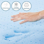 Cool Gel 12 Inch Twin XL Mattress Memory Foam Medium Firm, Gel Memory Foam Mattress Twin XL Cooling, Made in the USA, 12" Depth with Pressure Relief, CertiPUR-US Certified Fiberglass Free, Bed