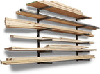 Bora Portamate Wood Organizer and Lumber Storage Metal Rack with 6-Level Wall Mount – Indoor and Outdoor Use, PBR-006B