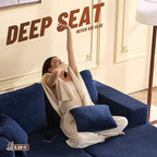 Chaise Lounge Chair, Boneless Couch for Living Room and Bedroom, Sleeper Couches Reading Chairs, Corduroy, Blue