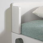 South Shore Furniture Bebble Complete Bed, Twin, Soft Gray and White