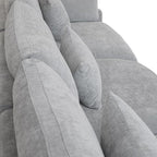 Oversized Modular Sectional Sofa with Chaise,192inch Cloud Couch Deep Seat Sofa Cushion Covers Removable, Down Filled Linen 9 Seater Sectional Couches for Living Room, Gray