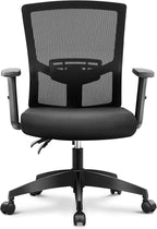 MAISON ARTS Mesh Office Chair Ergonomic Home Desk Chair Mid-Back Computer Task Chair with Breathable Mesh and Adjustable Armrests for Home Office