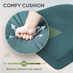 Outdoor Chair Cushion Set of 3, Waterproof Outdoor Seat Cushions 25x22 , Patio Chair Cushions for Outdoor Furniture, Couch Cushion Replacement, Include 3 Back & 3 Seat Cushions, Button/PeacockGreen