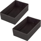 Lavish Home Ottoman Set of 2 - Ottoman Foot Rest, Linen Chest, or Storage Bench Set - 30in Ottomans for Living Room, Bedroom, Dorm Storage (Dark Gray)